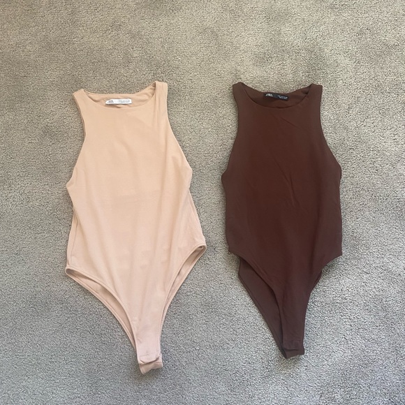 Zara Tops Zara Halterneck Bodysuit Bundle Size Small Poshmark